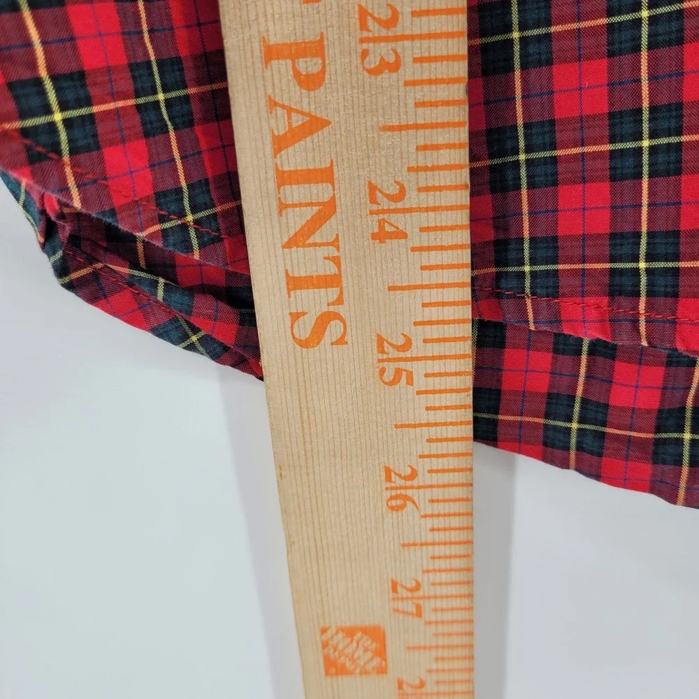 Ralph Lauren Boys Large‎ Red Plaid Long Sleeve Button Down Shirt Classic Fit